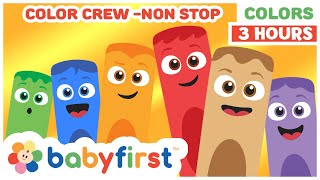 Toddler Learning Video | COLOR CREW  FULL COMPILATION | Songs, Magic & More | 3 Hours | BabyFirstTV