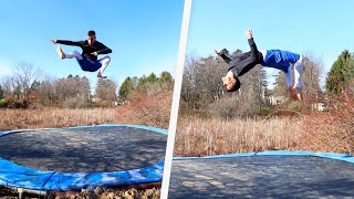 First Session on the IN-GROUND TRAMPOLINE!