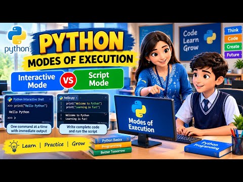 🐍 Python Modes of Execution in Hindi 💻 | Interactive Mode vs Script Mode | Learn Python Easily