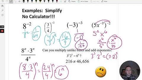 5.1 - Exponent Review 1 Integer Exponents - PCH