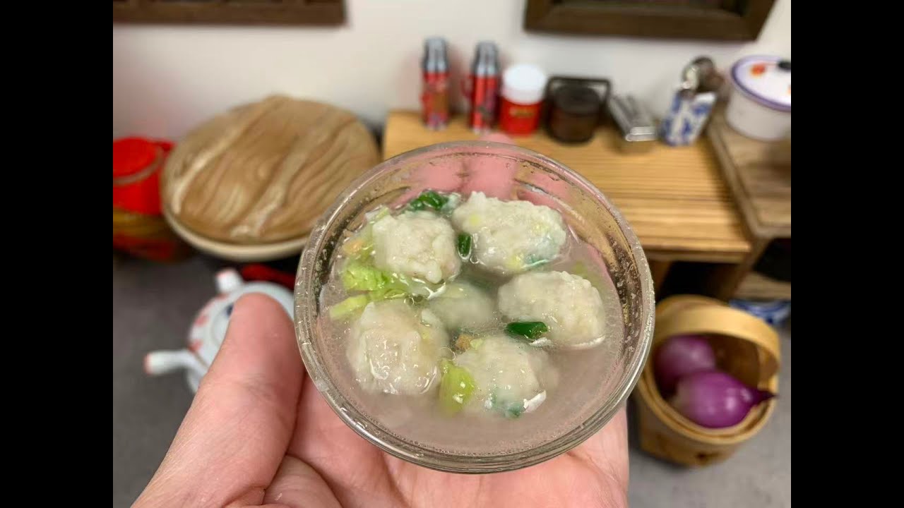 Amazing Pork Meatball Soup Miniature Food