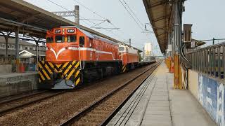 2018.12.10 臺鐵7201次貨物列車駛入斗南站（次迴電頭，尾迴調車機）