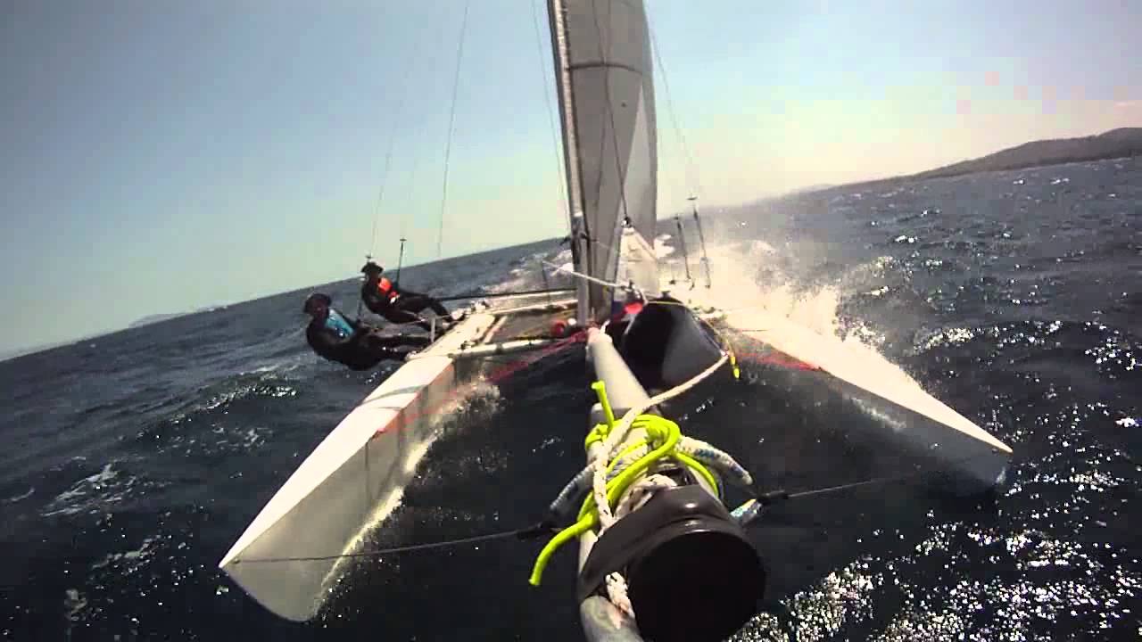 catamaran storm sailing