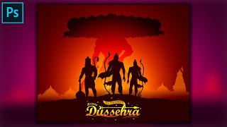 Dussehra landscape in photoshop. Photoshop Drawing screenshot 3