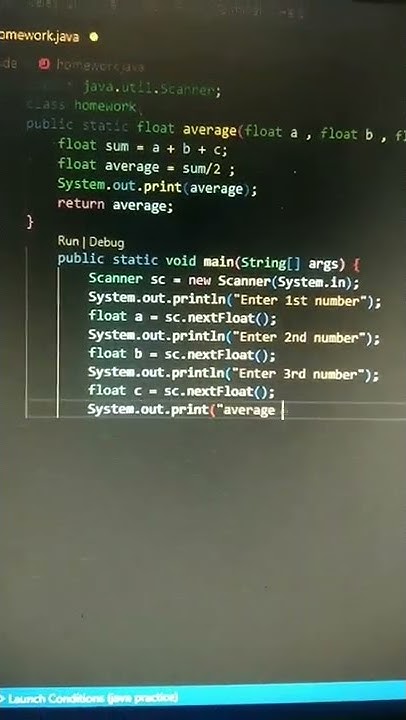 Program to calculate average of 3 numbers using functions - YouTube