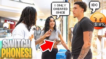 Making Couples Switch Phones 39 💔 *LOYALTY TEST* NYC PUBLIC INTERVIEW