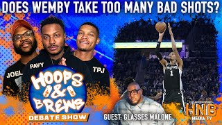 Does Wemby Shoot Too Many Bad Shots? | Guest: Glasses Malone | Hoops \& Brews (Clips)