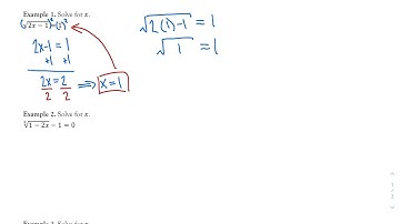 1.3 Radical Equations (Chapter 1, Part 3/3)