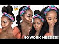 😱NO WORK NEEDED! No Glue, No Gel! Natural Hair Half Wig 😍Headband Wig? 💣 ft. Beautyforever Hair