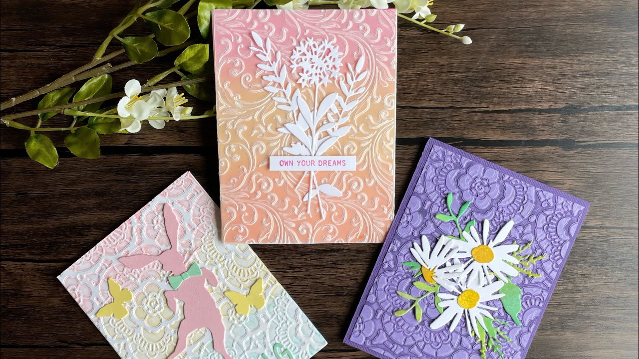 Embossing Folder Techniques! - YouTube