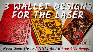 Leather Wallet Laser Patterns, with never seen tips and tricks  - with the xTool P2 cO2 Laser