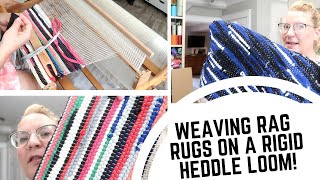 Weaving Washable Rugs on my Rigid Heddle Loom from Scrap Fabric/Tee Shirt Upcycle