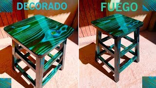 PINTADO CON FUEGO Y ANILINA DE COLORES ENTINTAR MADERA- (Trucos, Facil, Vetas) - LUIS LOVON