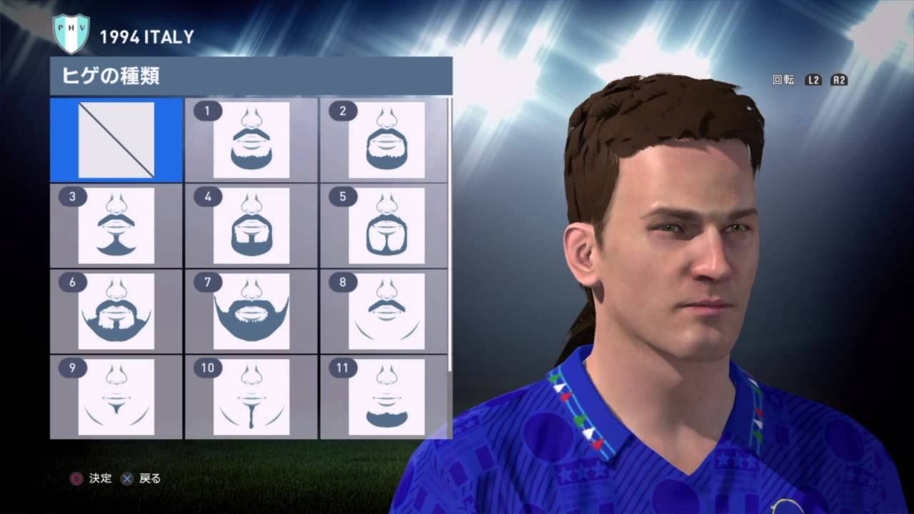 Pes16 ウイイレ16 Face Edit ロベルト バッジョ R Baggio Youtube