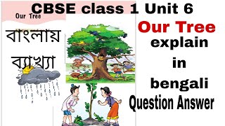 CBSE class 1 English story Our Tree explain in bengali with exercise & new word|Marigold book|NCERT