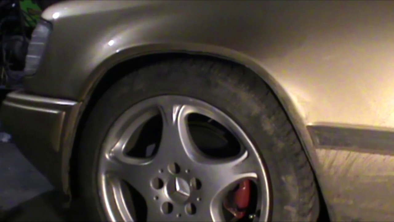 Ставим 17 диски на мерседес w124 - YouTube