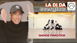 Performer Reacts to Everglow "La Di Da" Dance Practice