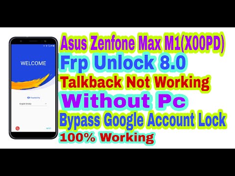 Asus ZenFone Max M1(X00PD)8.0 Frp Unlock Without Pc 2020||TalkBack Not Working|Bypass Google Account