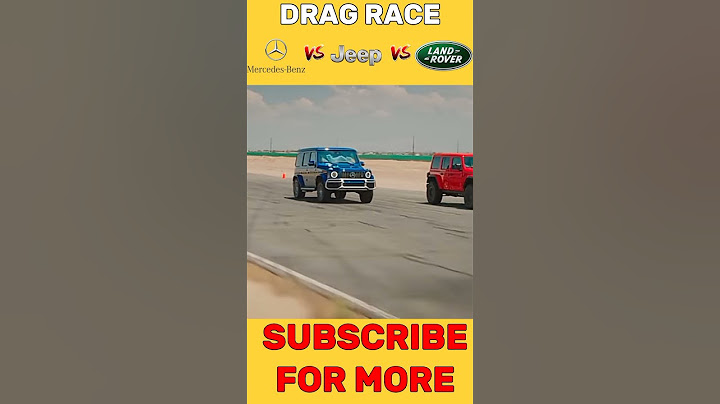 Mercedes Benz AMG G63 G Wagon vs Jeep Wrangler 392 vs Land Rover Defender V8 Drag Race #shorts