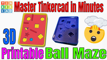 Make a 3D printable Tinkercad Marble Maze Absolute Beginner Steps!