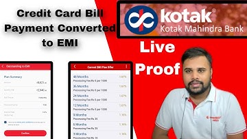 kotak credit card bill ko emi kaise kare | Credit Card बिल को EMI में कन्वर्ट कैसे करें |Convert EMI