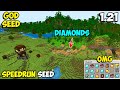 Speedrun [God Seed] for Minecraft Bedrock &amp; PE 1.21 | Diamonds Jungle Village &amp; Stronghold at Spawn