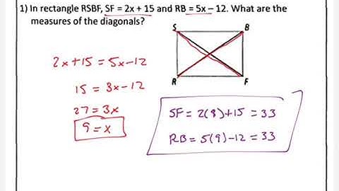Geometry 6.4 Properties of Rhombus, Rectangle, & Square Lesson Video