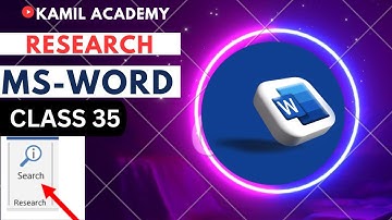 Research Group in MS WORD || In  Pashto Language (Class 35)