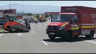 FOTO: Accident la Șelimbăr în zona Extaz - Mai multe persoane rănite 1 video