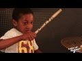 7 year old highly talented drummer jams with reggae band!