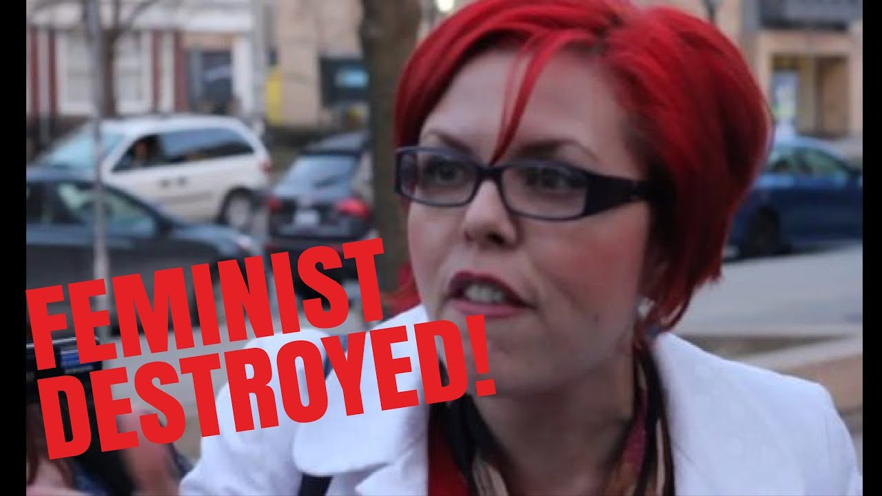 feminist vs logic, feminist, feminist triggered, feminist gets roasted, fem...
