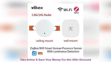 ZigBee Wifi MmWave Human Presence Motion Sensor With