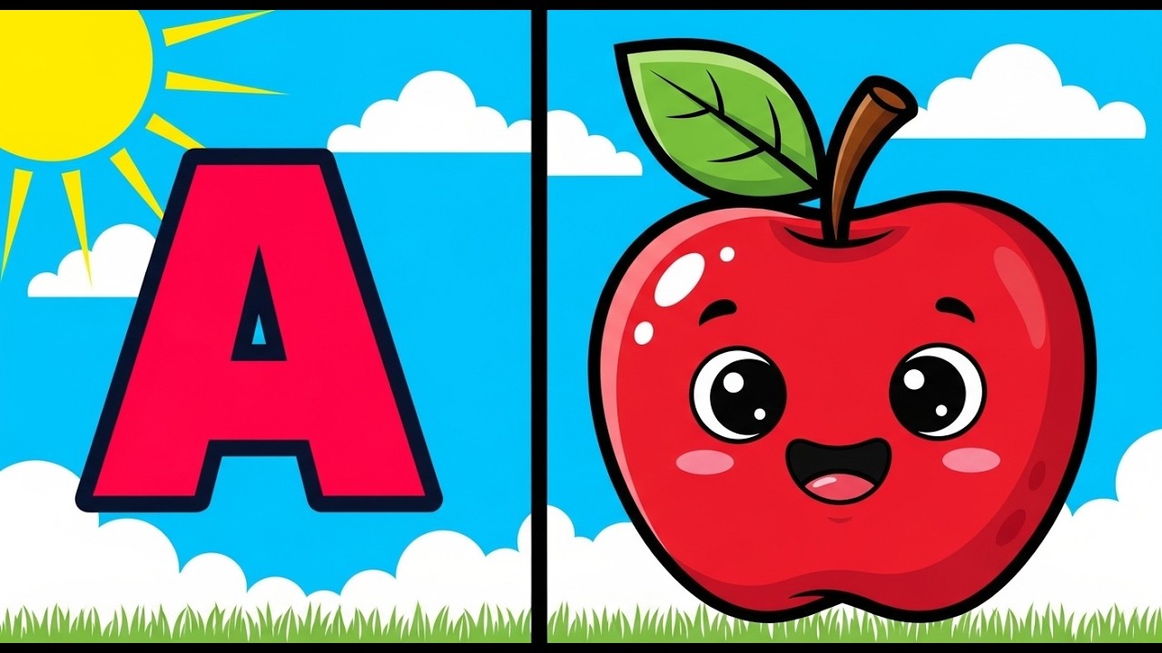 A for Apple B for Ball | ABCD Song for Kids | Phonics & Learning - YouTube