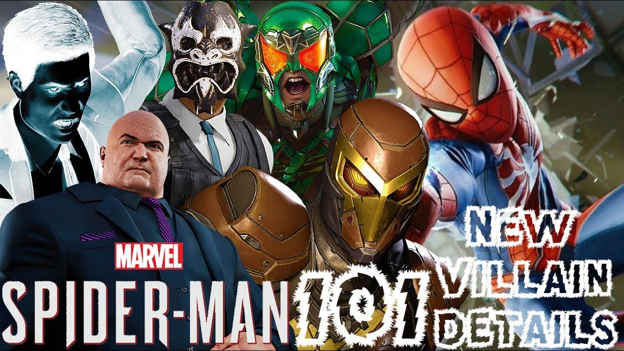 marvel spider man ps4 villains