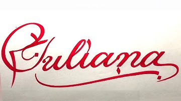Juliana Name Signature Calligraphy Status | How to Draw, Cursive Calligraphy with Cut Marker