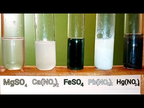 Подлинность СТРЕПТОЦИДА. Реакция с MgSO4, Ca(NO3)2, FeSO4, Pb(NO3)2, Hg(NO3)2. Опыты по химии.