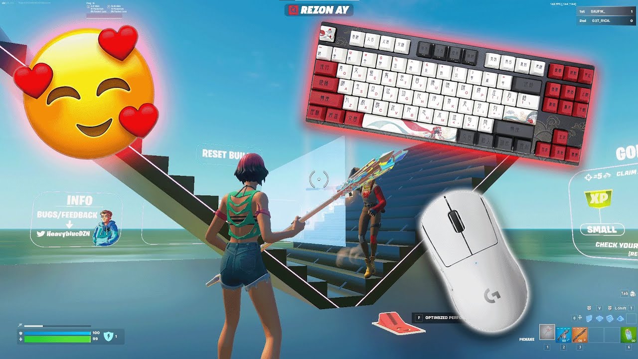 😴 1v1 Rezon Build fight / ASMR gameplay😴 (Fortnite KBM ASMR) - YouTube