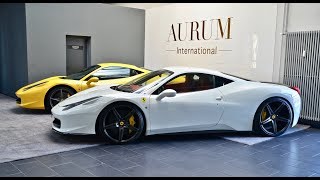 FERRARI 458 ITALIA BIANCO WHITE + ROSSO RED INTERIOR Walkaround by AURUM International