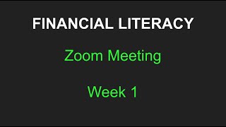 Financial Literacy Zoom Meeting 04-27-2020