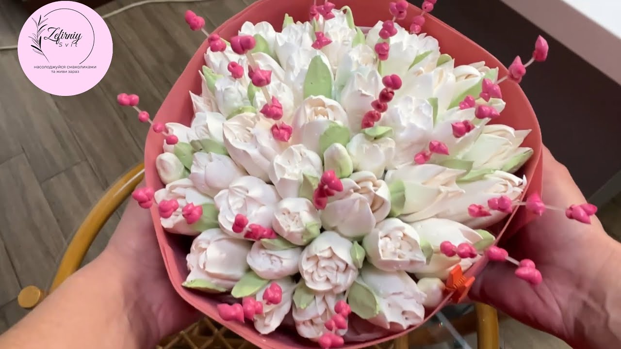 Букет із зефірних тюльпан 🌷