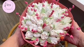 видео: Букет із зефірних тюльпан 🌷 картинка: Букет із зефірних тюльпан 🌷