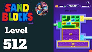 Sand blocks drop puzzle level  512 solution and walkthrough 