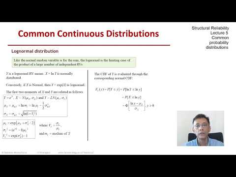 STRUCTURAL RELIABILITY Lecture 05 module 07: Lognormal distribution