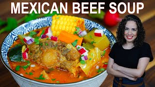CALDO DE RES recipe | How to make MEXICAN style BEEF soup | Villa Cocina