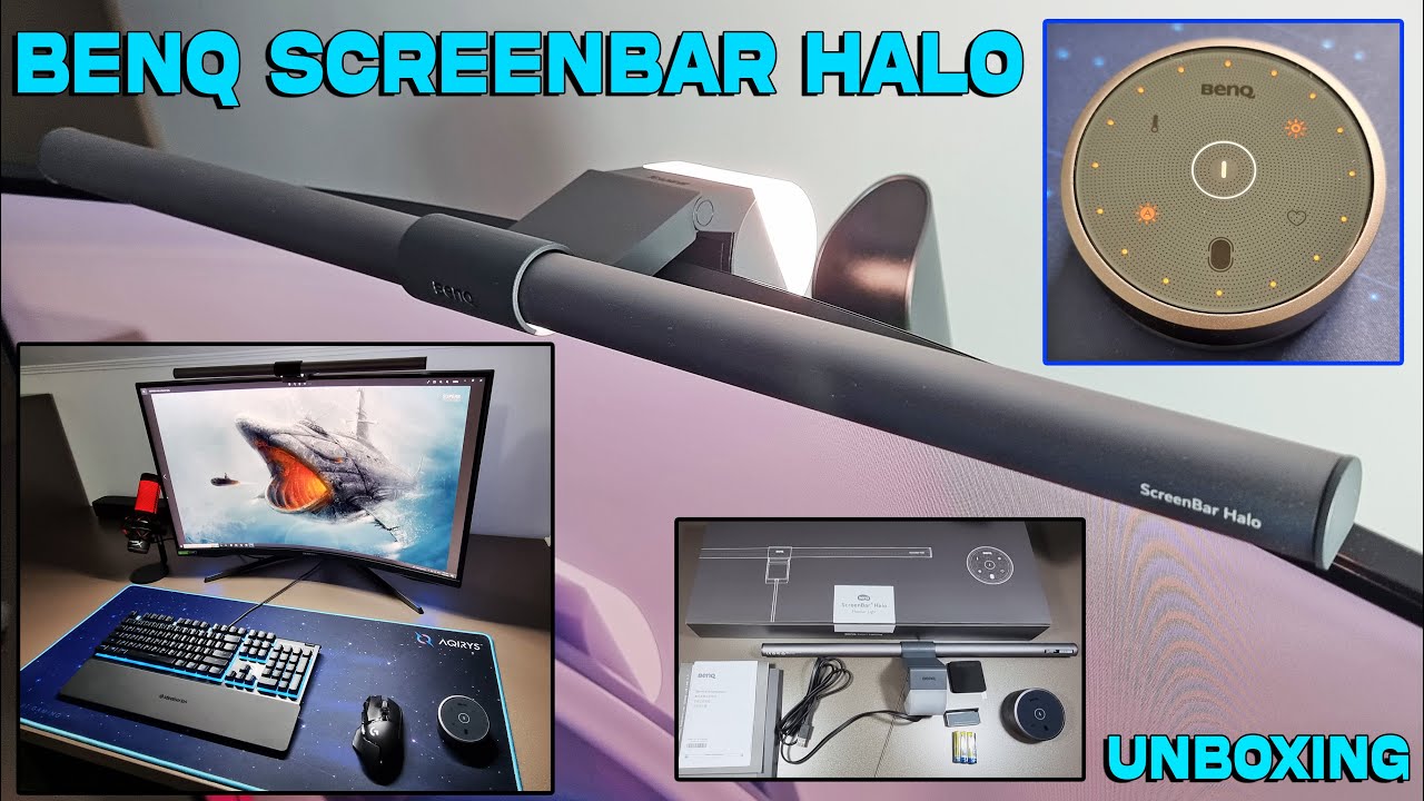 BenQ ScreenBar Halo Review & Unboxing  The Perfect Lighting Solution For  Your Desk 