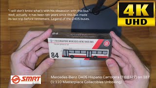 SMRT Mercedes-Benz O405 Hispano Carrocera (TIB832Z) on 187 (1:110 Masterpiece Collectibles Unboxing)