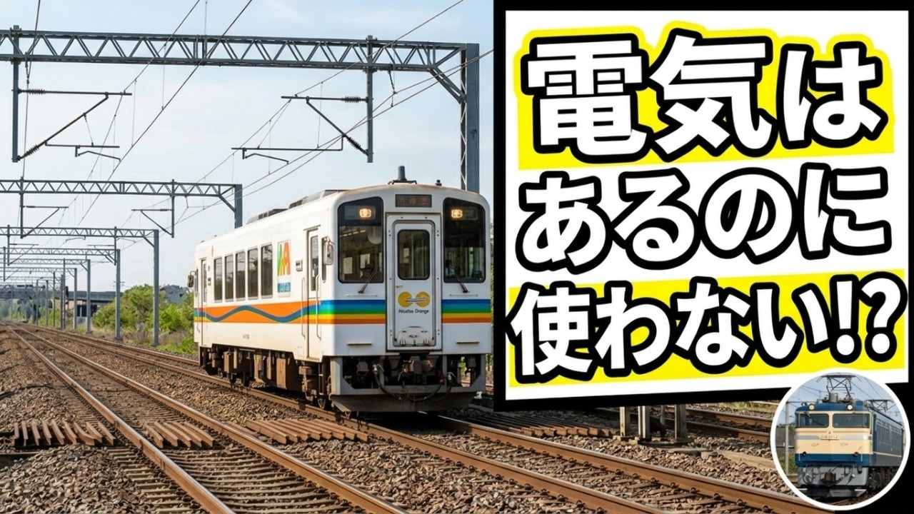 【矛盾】なぜ？電柱があるのに「ディーゼル車」が走る路線の正体が衝撃すぎた…