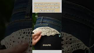 Denim Gets a Second Life With This Trick 🧵 #upcycledcrafts #diy #crochet @TCDDIY