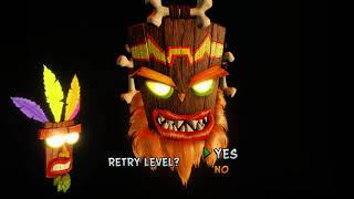 Aku Aku Game Over Screen Photobomb
