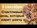 5 сентября - Самый счастливый день, который дарит удачу | Лунный Календарь